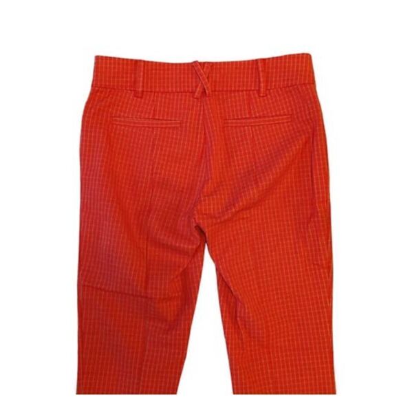 Anthropologie The Essential Slim Red Plaid Pants Slacks Size 2 - Picture 8 of 11